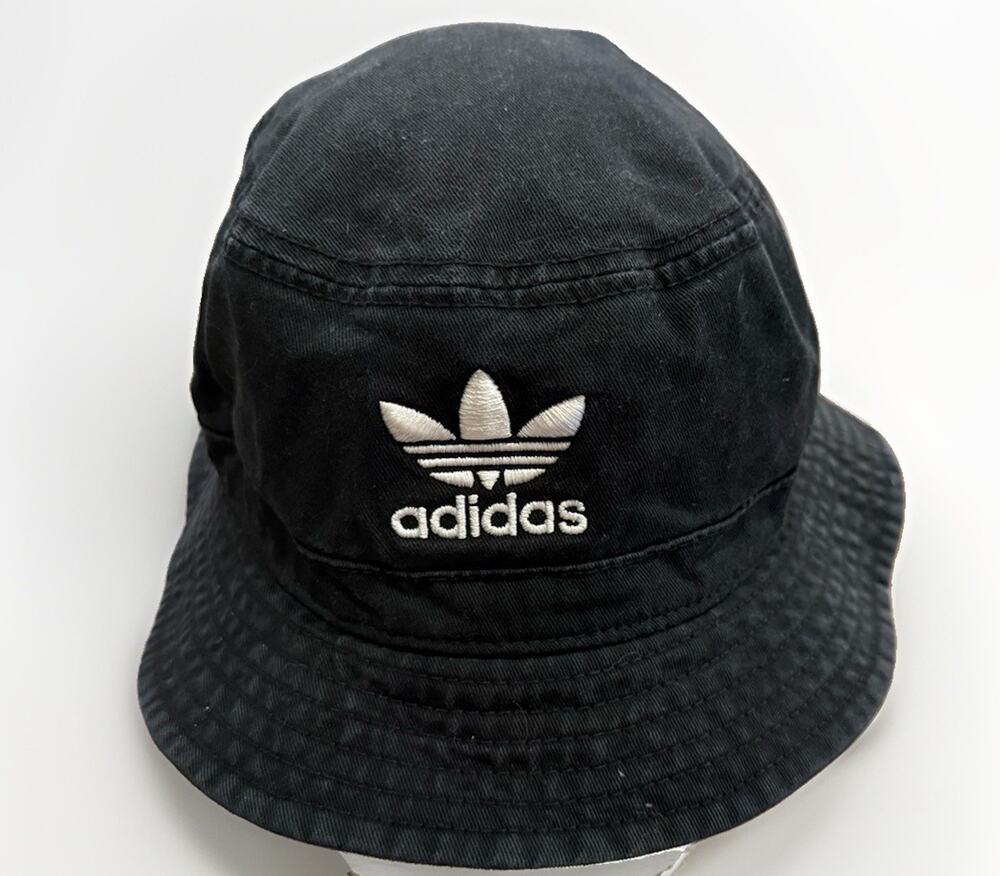 Adidas Unisex Black The Brand With 3 Stripes Bucket Hat OSFA Cap
